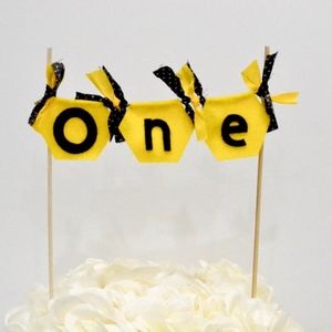 Happy 1st BEEday Cake Topper